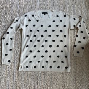 Banana Republic 3D Cream Dot Pullover Sweater S